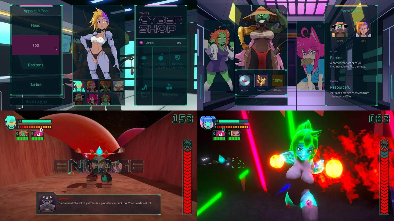 Starbreed screenshot collage